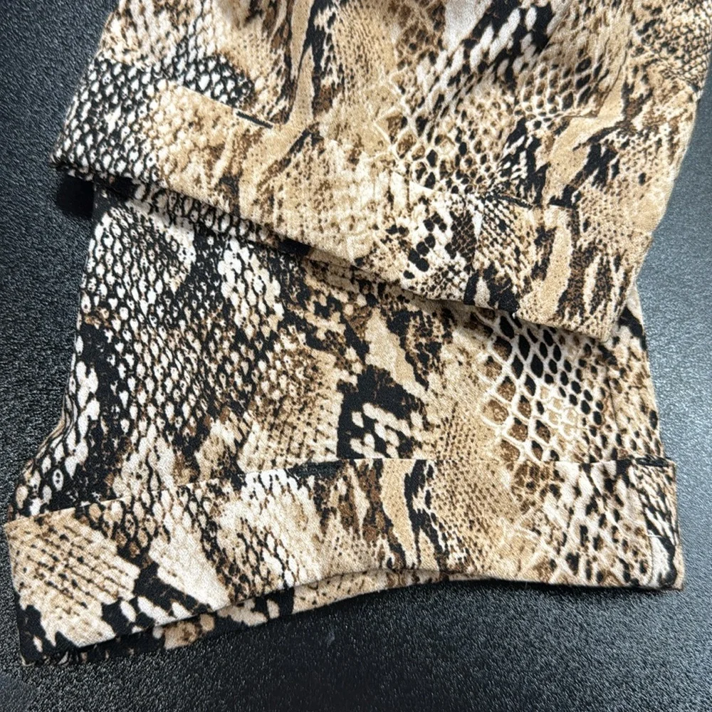 Torrid Animal Snakeskin Print Pull-On Taper Stretch Crepe High-Rise Pants 1X